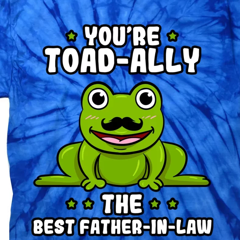 Toadgiftally The Best Fathergiftingiftlaw Frog Lover Daddygiftingiftlaw Cute Gif Tie-Dye T-Shirt