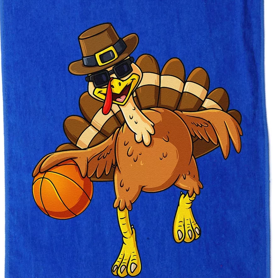 Thanksgiving Turkey Basketball Player Funny Gift Platinum Collection Golf Towel