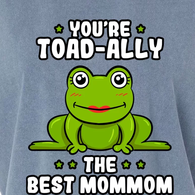 Toadgiftally The Best Mommom Frog Lover Toad Mother Great Gift Garment-Dyed Women's Muscle Tee