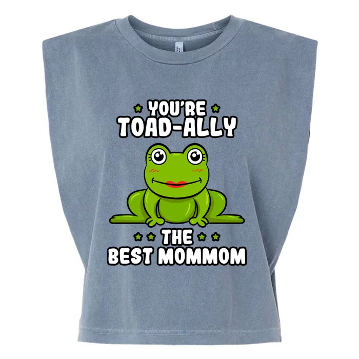 Toadgiftally The Best Mommom Frog Lover Toad Mother Great Gift Garment-Dyed Women's Muscle Tee