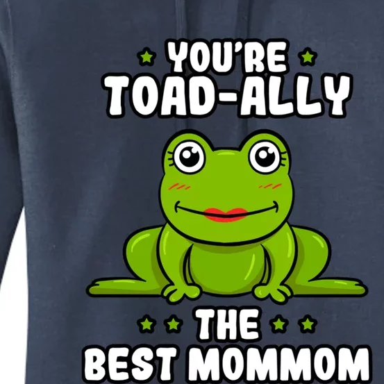 Toadgiftally The Best Mommom Frog Lover Toad Mother Great Gift Women's Pullover Hoodie