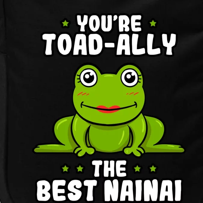 Toadgiftally The Best Nainai Frog Lover Toad Grandmother Gift Impact Tech Backpack