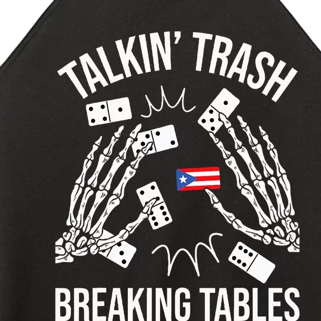 Talking Trash Breaking Tables Dominoes Lover Domino Player Women’s Perfect Tri Rocker Tank