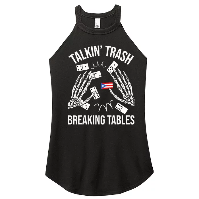 Talking Trash Breaking Tables Dominoes Lover Domino Player Women’s Perfect Tri Rocker Tank