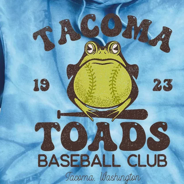 Tacoma Toads Baseball Retro Minor League Baseball Team Tie Dye Hoodie