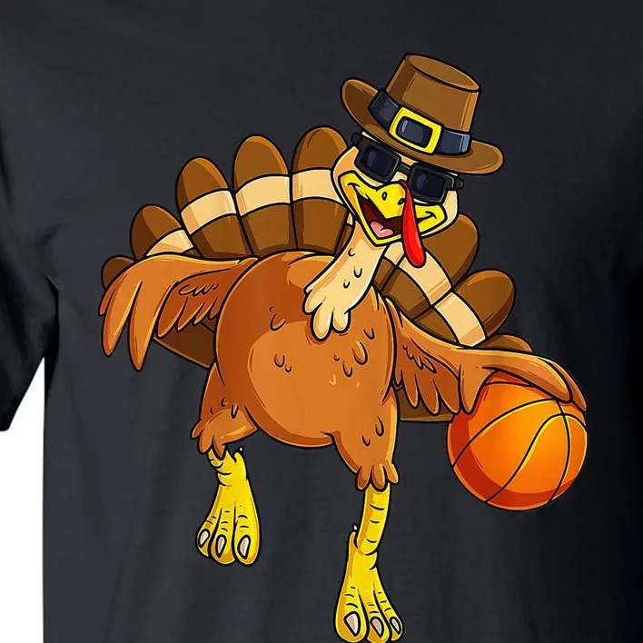 Thanksgiving Turkey Basketball Player Pilgrim Tall T-Shirt