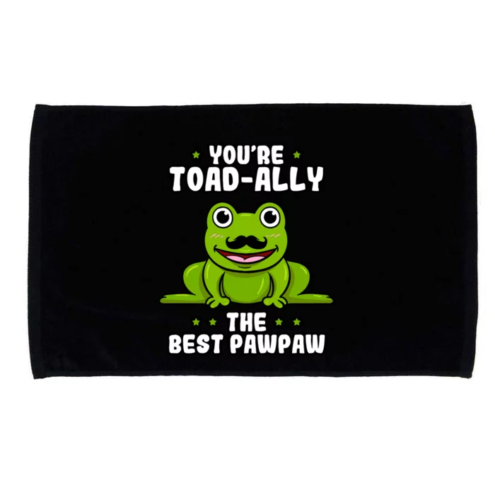 Toadgiftally The Best Pawpaw Frog Lover Toad Grandfather Gift Microfiber Hand Towel