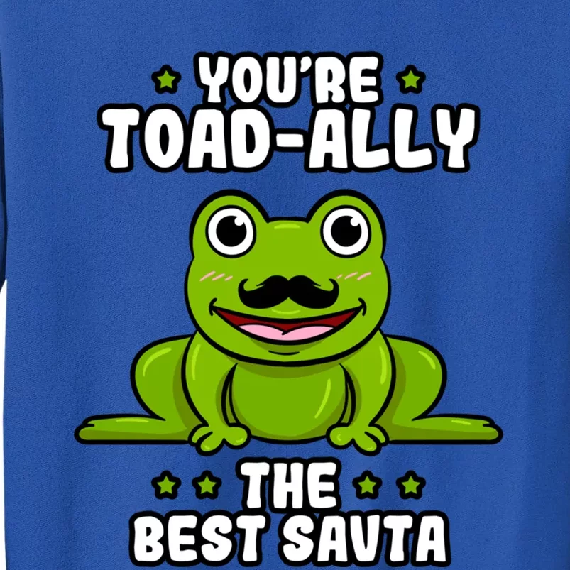 Toadgiftally The Best Savta Frog Lover Toad Grandfather Gift Tall Sweatshirt