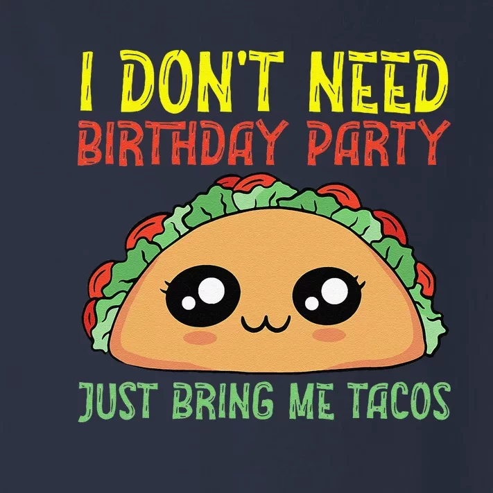 Taco Themed Bday Party Taco Lover I Love Tacos Birthday Toddler Long Sleeve Shirt