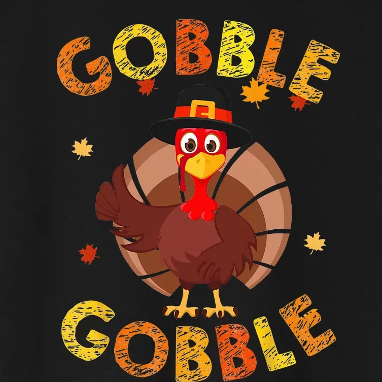 Thanksgiving Turkey Baby Outfit Adorable Gobble Gobble Women's Crop Top Tee