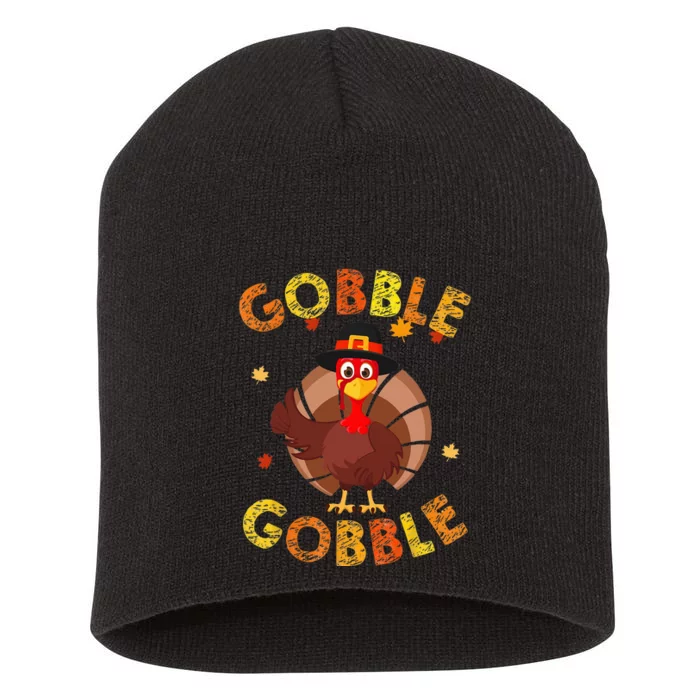 Thanksgiving Turkey Baby Outfit Adorable Gobble Gobble Short Acrylic Beanie