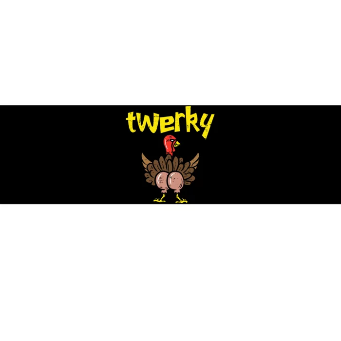 Twerky Turkey Butt Thanksgiving Twerk Dance Pun Bumper Sticker