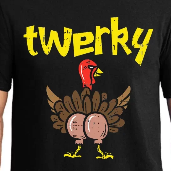 Twerky Turkey Butt Thanksgiving Twerk Dance Pun Pajama Set