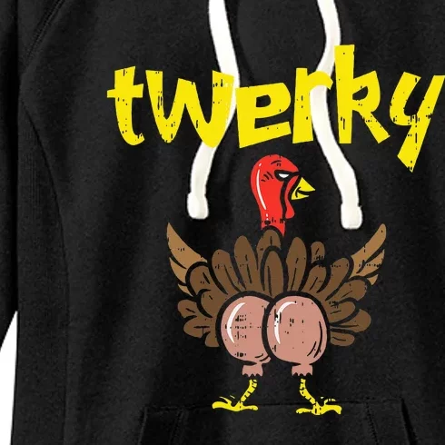 Twerky Turkey Butt Thanksgiving Twerk Dance Pun Women's Fleece Hoodie