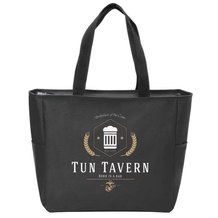 Tun Tavern Birthplace Of The Corps Zip Tote Bag