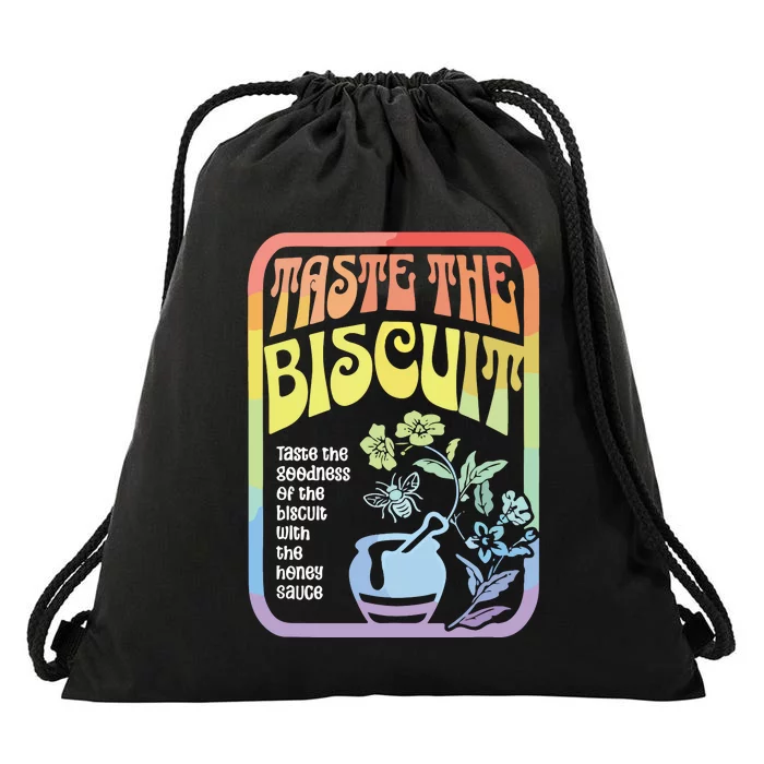 Taste The Biscuit Taste The Goodness Drawstring Bag