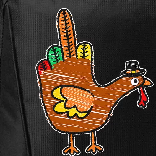 Thanksgiving Turkey Bird Middle Finger City Backpack