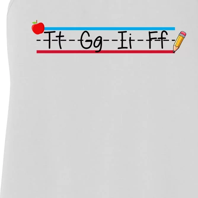 TGIF Teacher Back To School Women's Racerback Tank