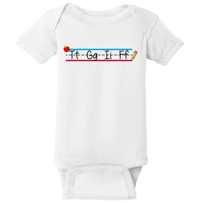 TGIF Teacher Back To School Baby Bodysuit