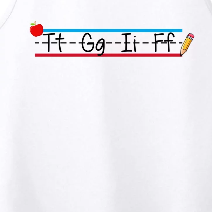 TGIF Teacher Back To School Performance Tank