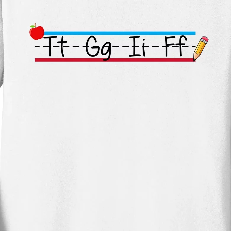 TGIF Teacher Back To School Kids Long Sleeve Shirt