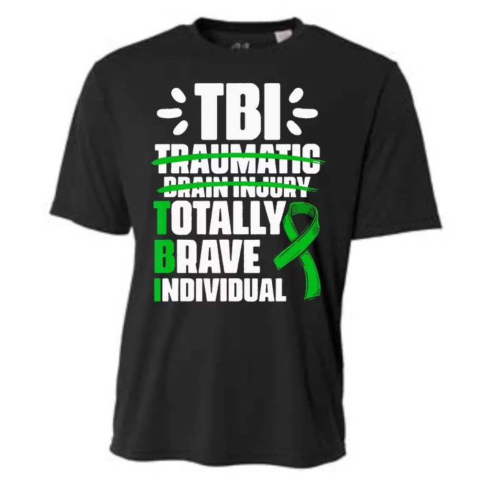 TBI Totally Brave Individual Traumatic Brain Injury Survivor Cooling Performance Crew T-Shirt