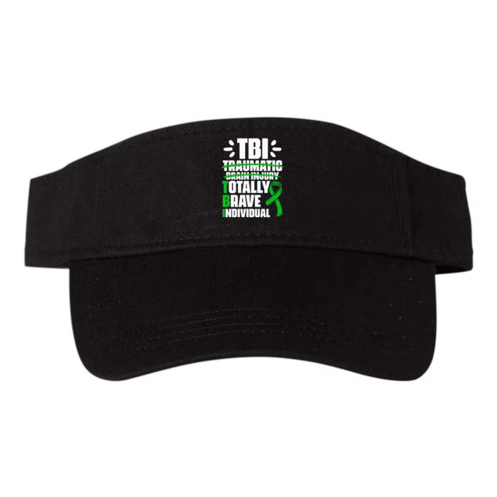 TBI Totally Brave Individual Traumatic Brain Injury Survivor Valucap Bio-Washed Visor