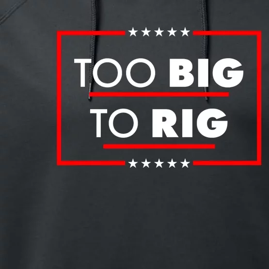 Trump Too Big To Rig Performance Fleece Hoodie