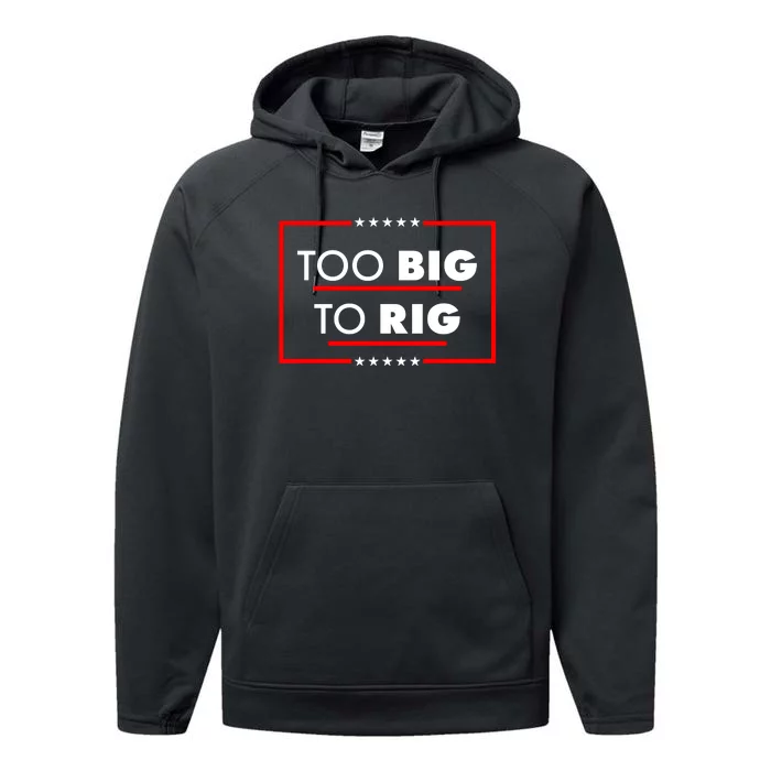 Trump Too Big To Rig Performance Fleece Hoodie