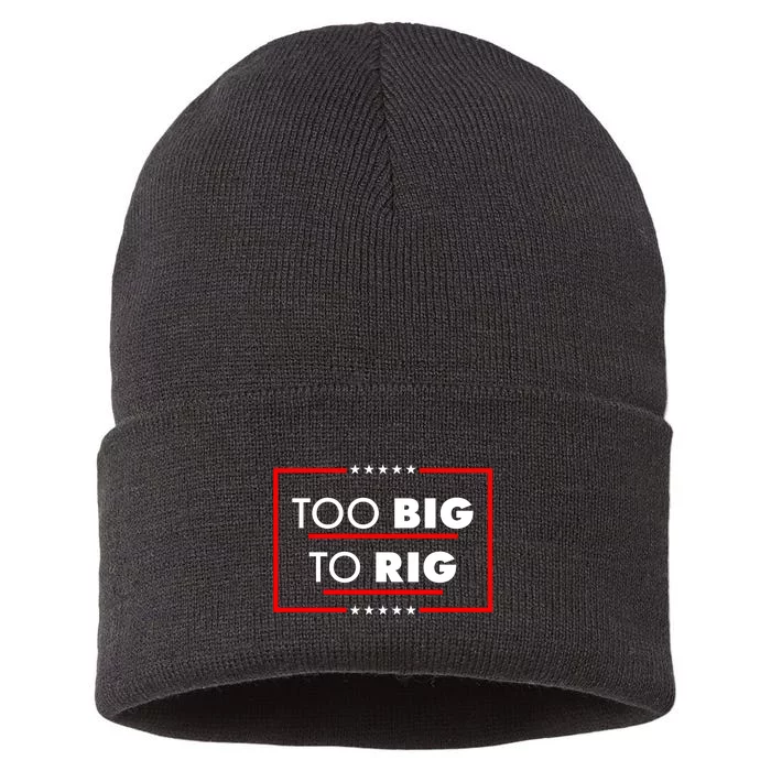 Trump Too Big To Rig Sustainable Knit Beanie