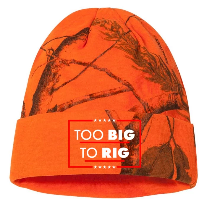 Trump Too Big To Rig Kati - 12in Camo Beanie