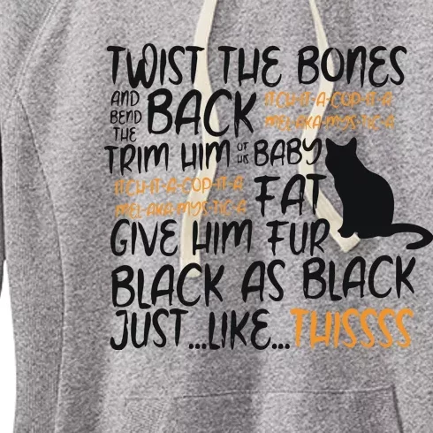 Twist The Bones Gift For Halloween Funny Cat Women's Fleece Hoodie