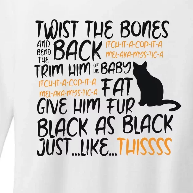 Twist The Bones Gift For Halloween Funny Cat Womens CVC Long Sleeve Shirt