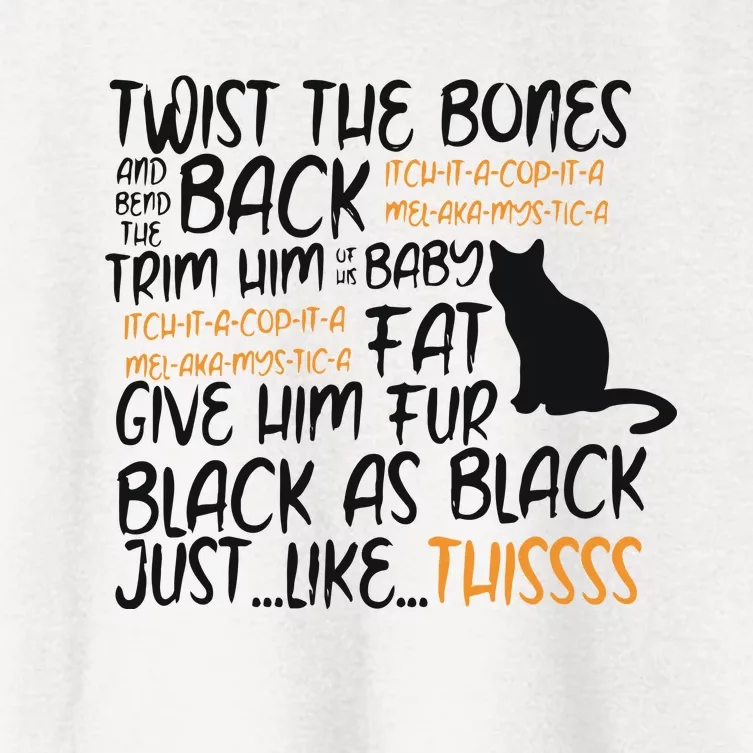 Twist The Bones Gift For Halloween Funny Cat Women's Crop Top Tee