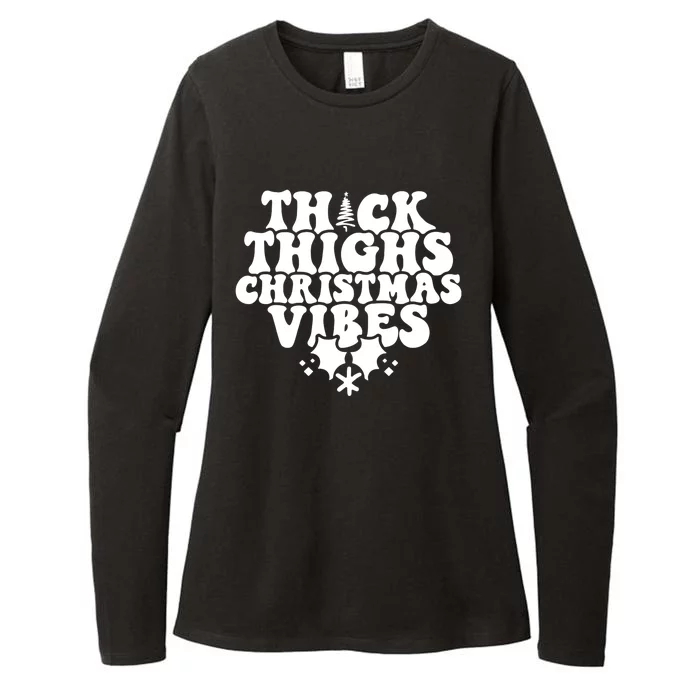 Thick Thighs Christmas Vibes Womens CVC Long Sleeve Shirt