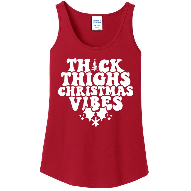Thick Thighs Christmas Vibes Ladies Essential Tank