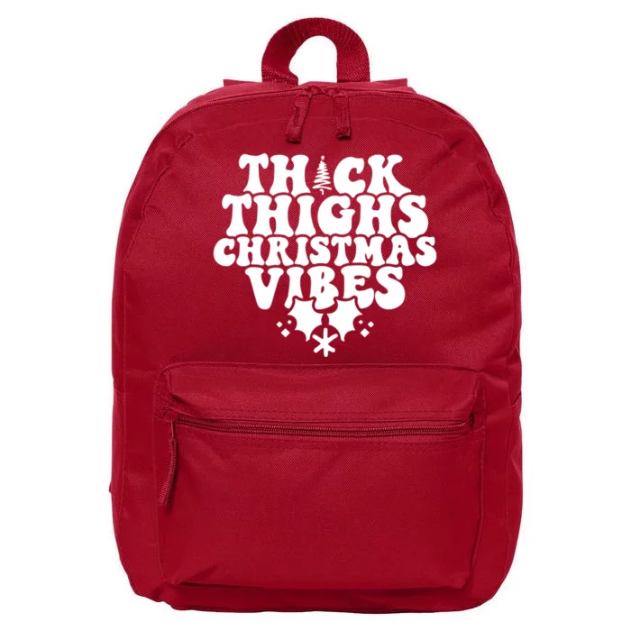 Thick Thighs Christmas Vibes 16 in Basic Backpack