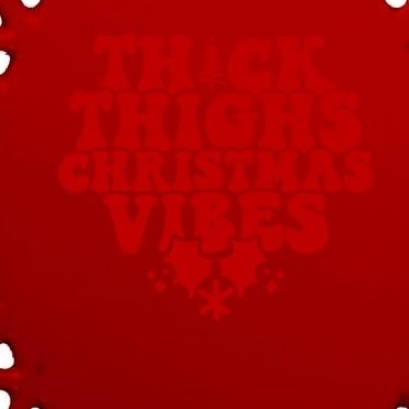 Thick Thighs Christmas Vibes Oval Ornament
