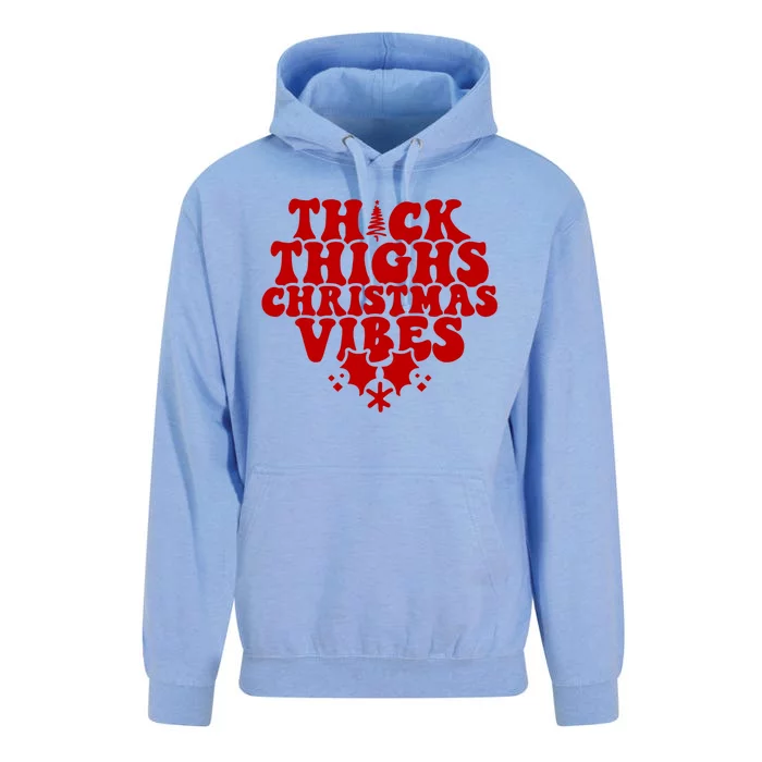 Thick Thighs Christmas Vibes Unisex Surf Hoodie