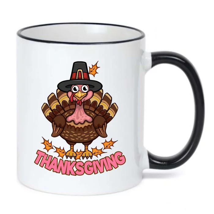 Thanksgiving Turkey Cute Holiday Black Color Changing Mug