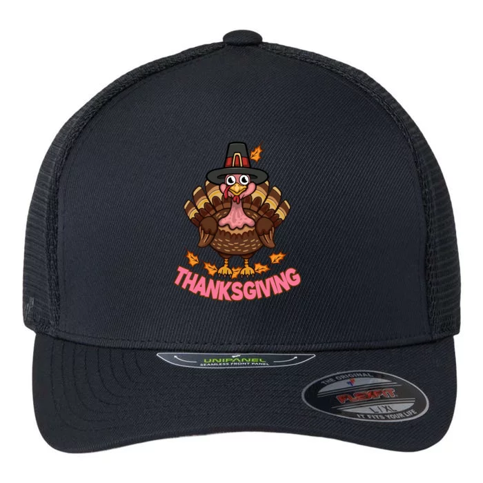 Thanksgiving Turkey Cute Holiday Flexfit Unipanel Trucker Cap