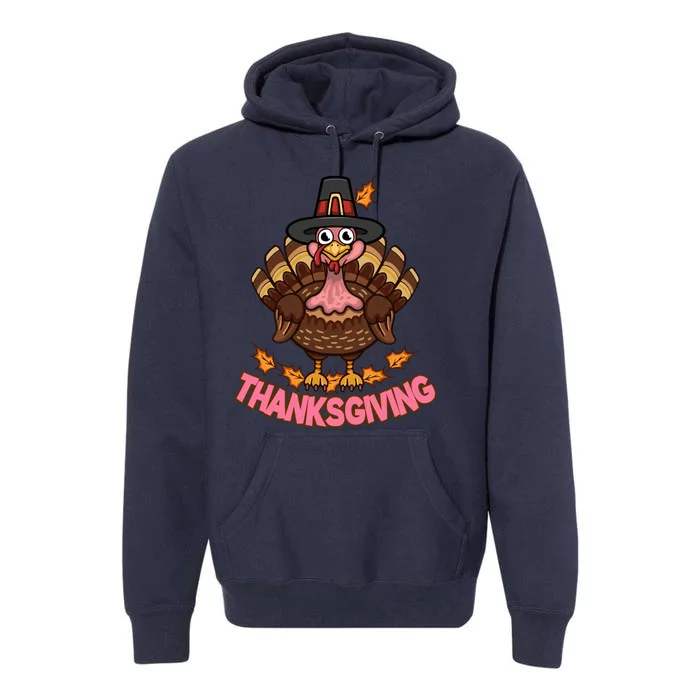 Thanksgiving Turkey Cute Holiday Premium Hoodie