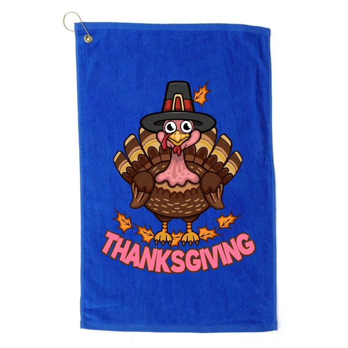 Thanksgiving Turkey Cute Holiday Platinum Collection Golf Towel