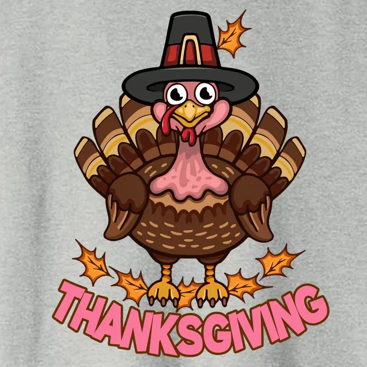 Thanksgiving Turkey Cute Holiday Women's Crop Top Tee