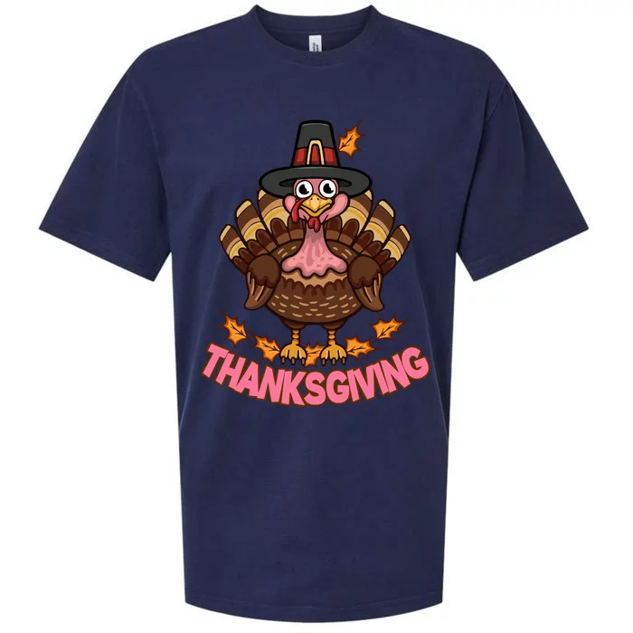 Thanksgiving Turkey Cute Holiday Sueded Cloud Jersey T-Shirt