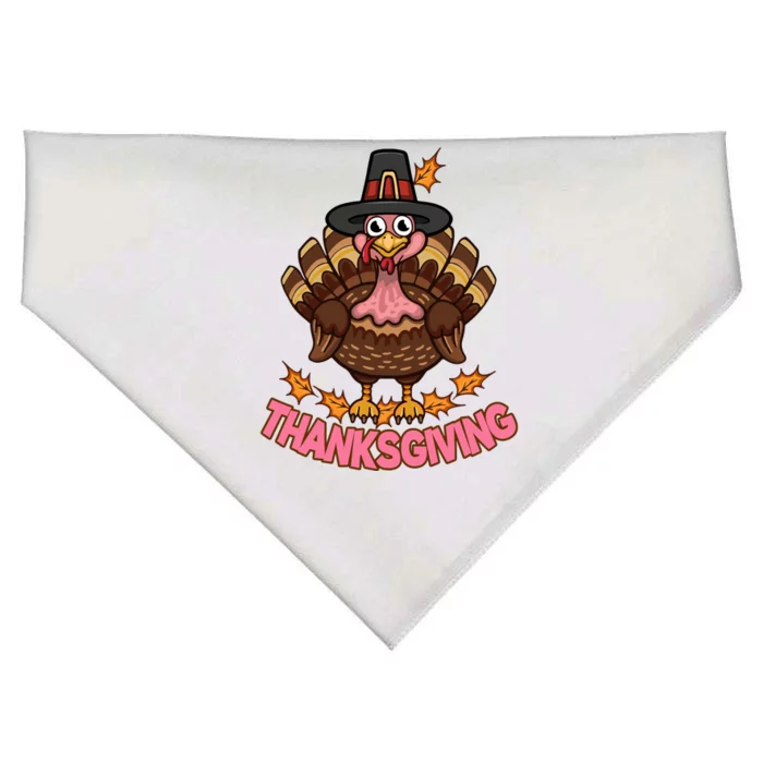 Thanksgiving Turkey Cute Holiday USA-Made Doggie Bandana