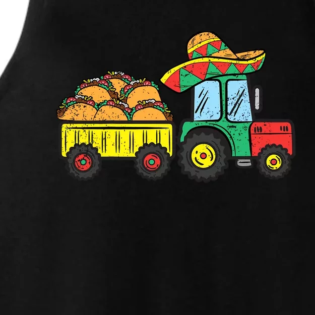 Taco Tractor Cinco De Mayo Mexican Food Fiesta Boy Ladies Tri-Blend Wicking Tank