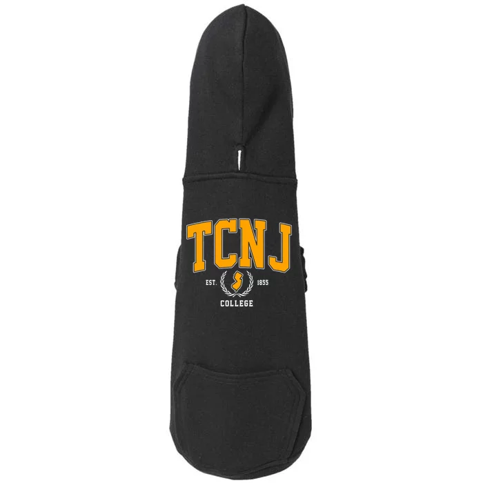 Tcnj The College Of New Jersey Arch Design Vintage Doggie 3-End Fleece Hoodie