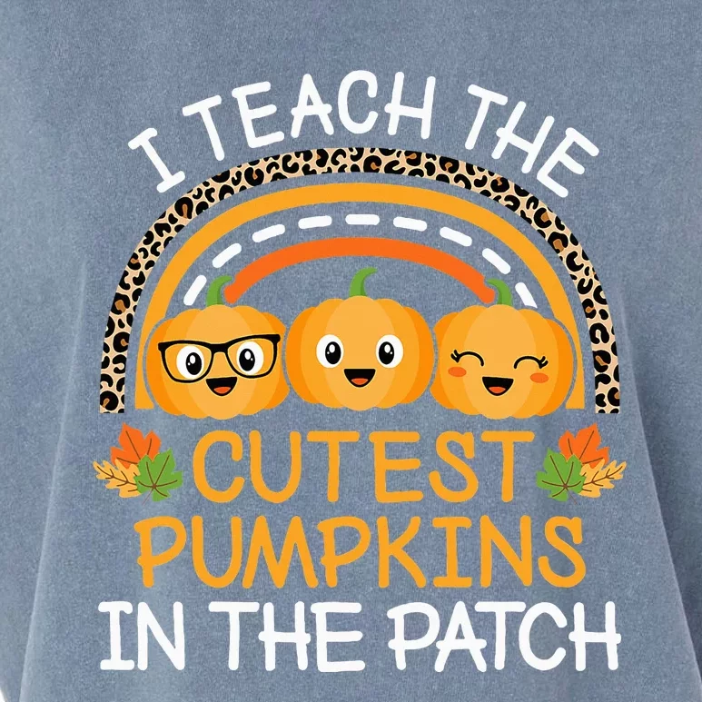 Teach The Cutest Pumpkins In The Patch Halloween Teacher Garment-Dyed Women's Muscle Tee