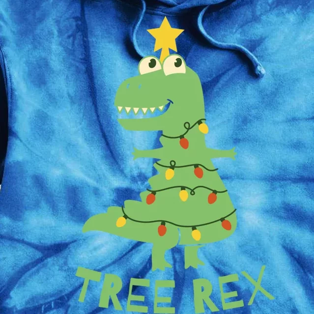 Treerex (Trex Christmas Tree) Funny Dinosaur Christmas Meaningful Gift Tie Dye Hoodie